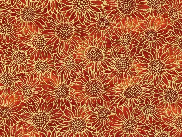 Golden Harvest - Rust Sunflowers - 1/2m cut 59173