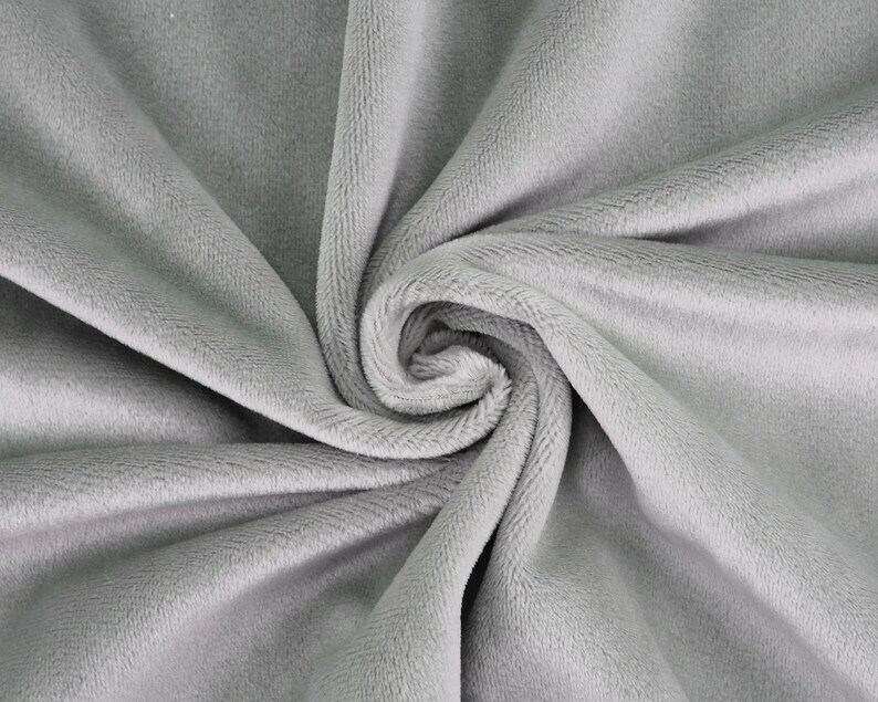 60” Flat Minky - Light Grey - 1/2m cut 59177