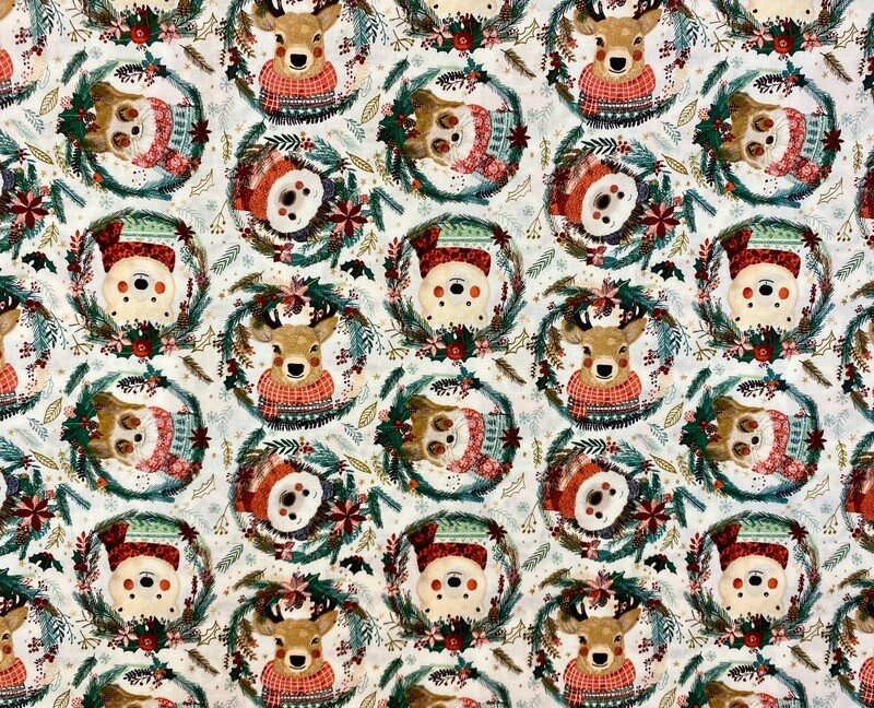 Christmas Squad - Faces  - 1/2m cut