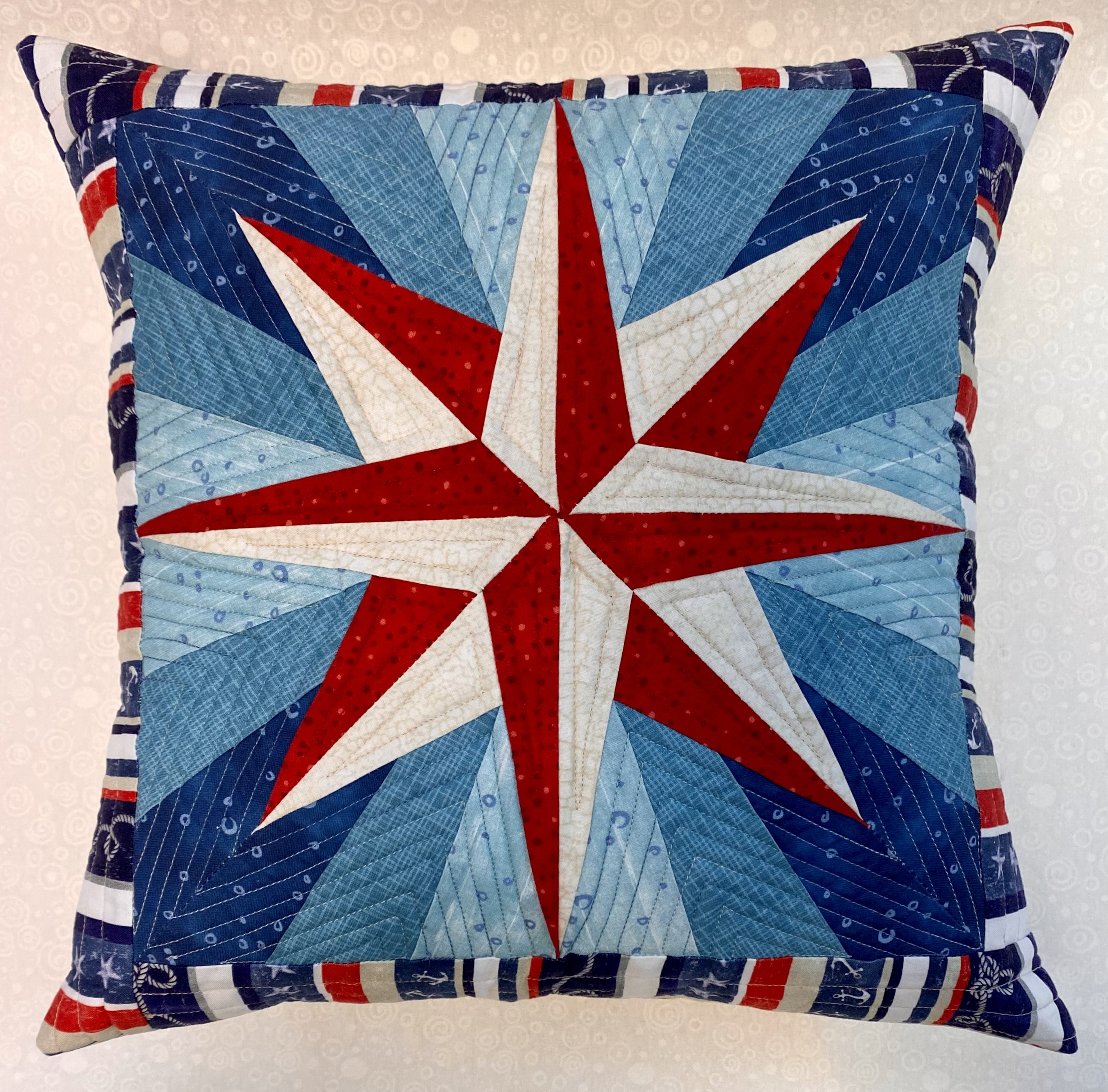 Mariner’s Compass Pillow Cover - 16” 59214