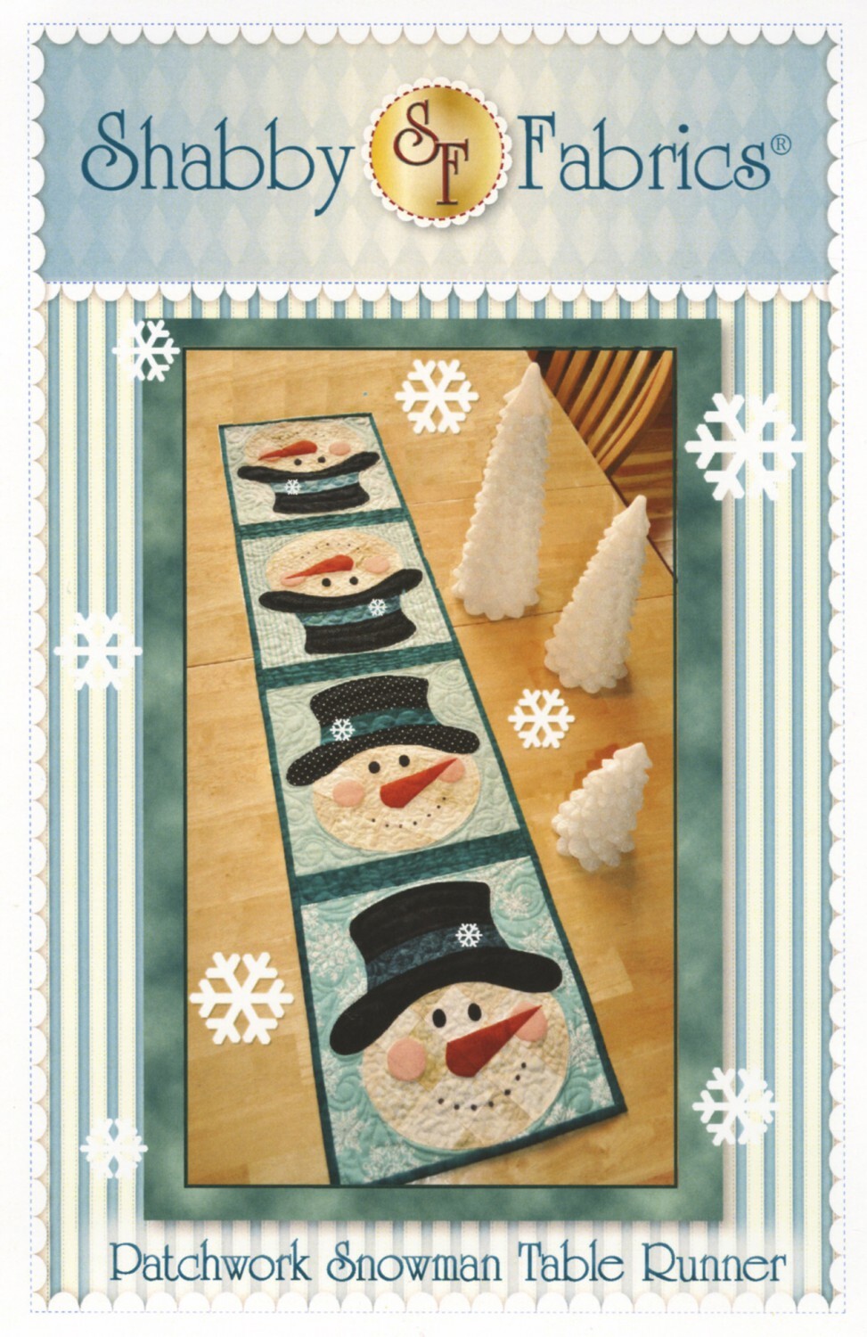 Patchwork Snowman Table Runner Pattern 59312