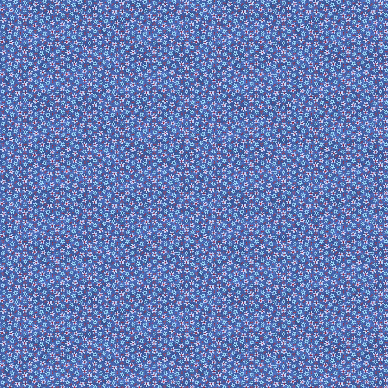 Berry Pickers - Blue Flowers - 1/2m cut