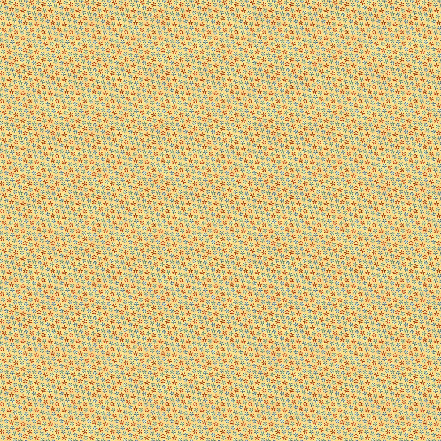 Berry Pickers - Yellow Flowers - 1/2m cut