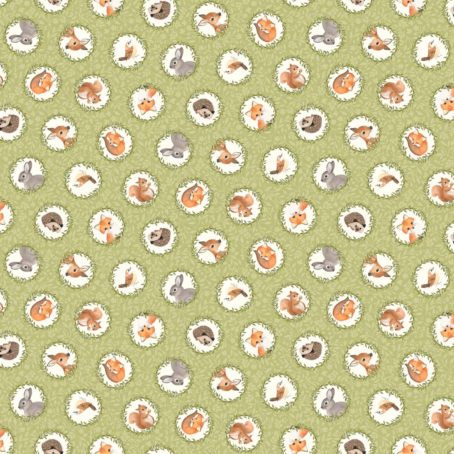 Woodland Babes - Animal Heads - 1/2m cut