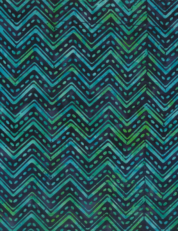 Blue Chevron - Batik - 1/2m cut