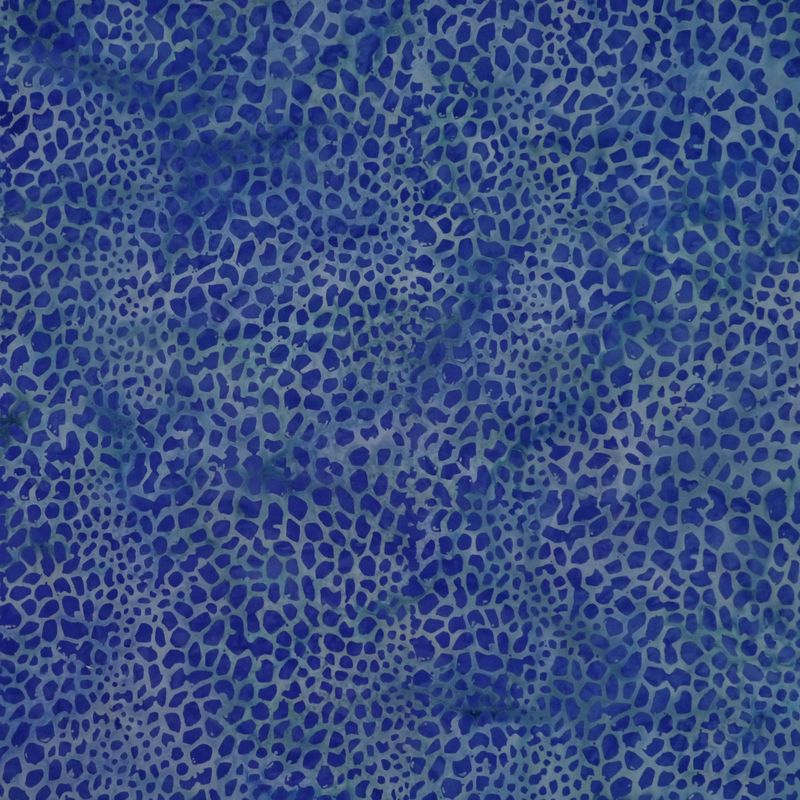 Navy Notes - Roccoco Blue - Batik - 1/2m cut