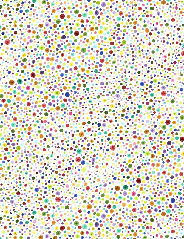 Cotton 108&quot; - Glass Beads - White - 1/2m cut
