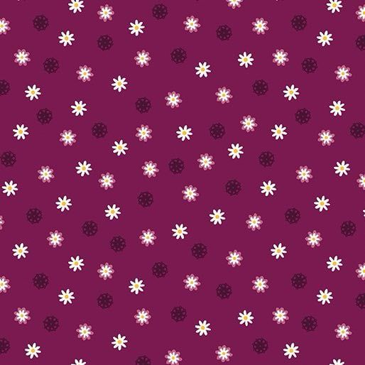 Blossom Hollow - Daisies - Mulberry - 1/2m cut