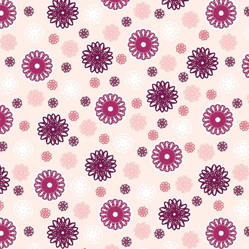 Blossom Hollow - Doodles - Mulberry - 1/2m cut