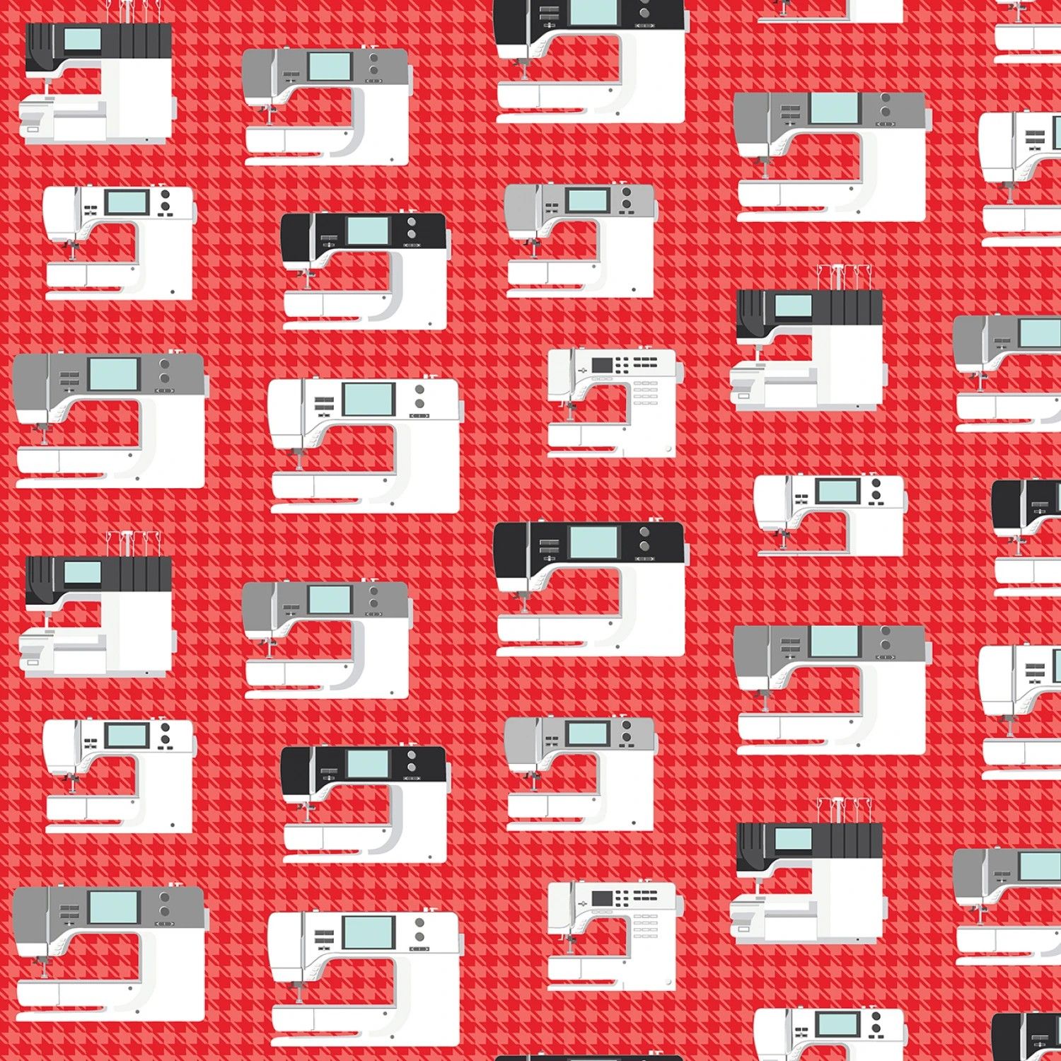 Sewing Room - Red Machines - 1/2m cut