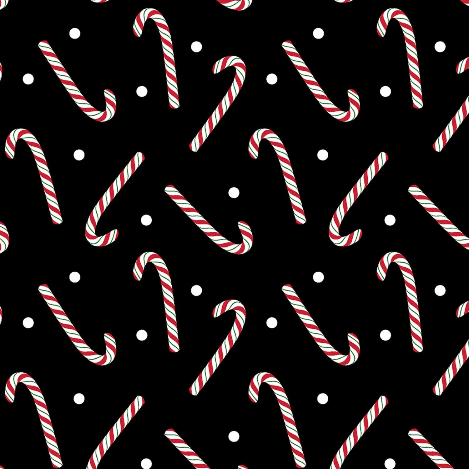 Country Christmas - Candy Canes - 1/2m cut