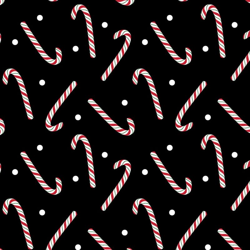 Country Christmas - Candy Canes - 1/2m cut