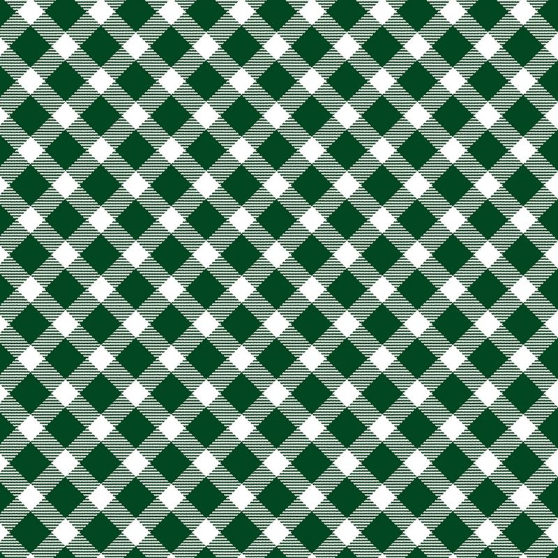 Country Christmas - Green Plaid - 1/2m cut