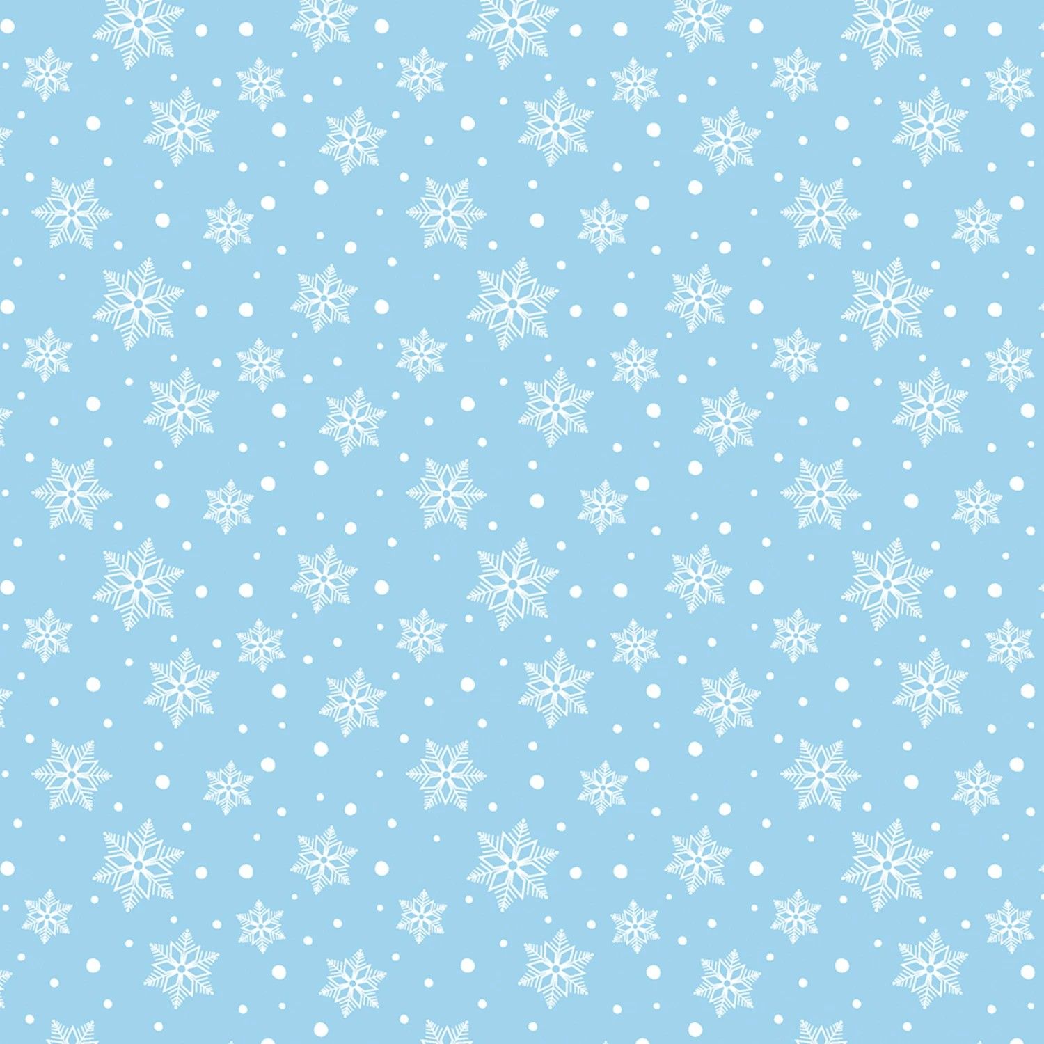 Country Christmas - Christmas Snowflakes - 1/2m cut