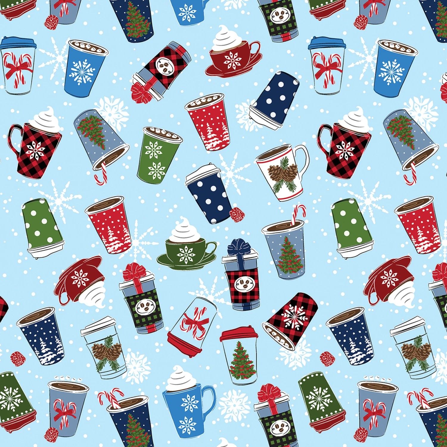 Country Christmas - Christmas Drinks - 1/2m cut