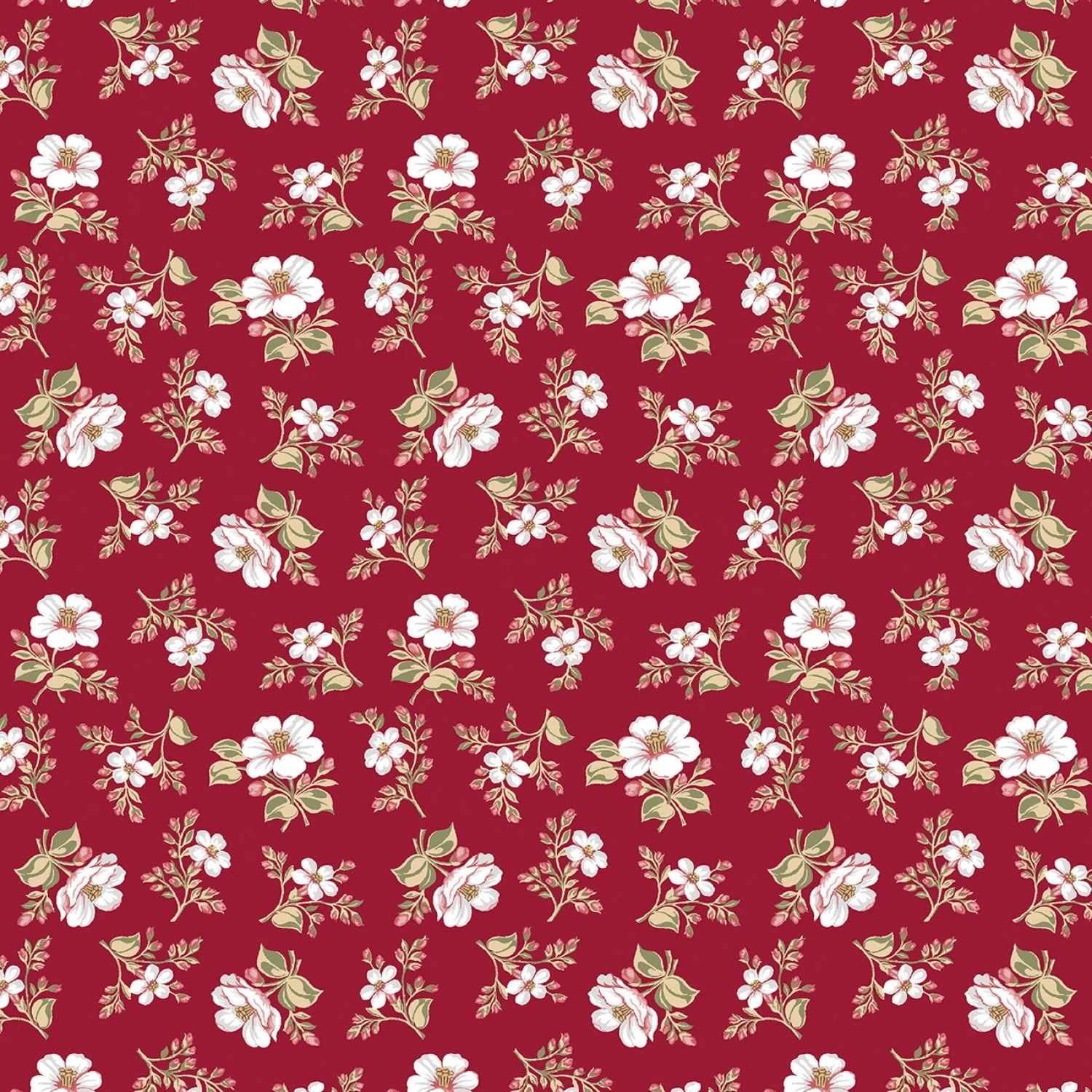 Bandana Medley - Crimson Floral - 1/2m cut