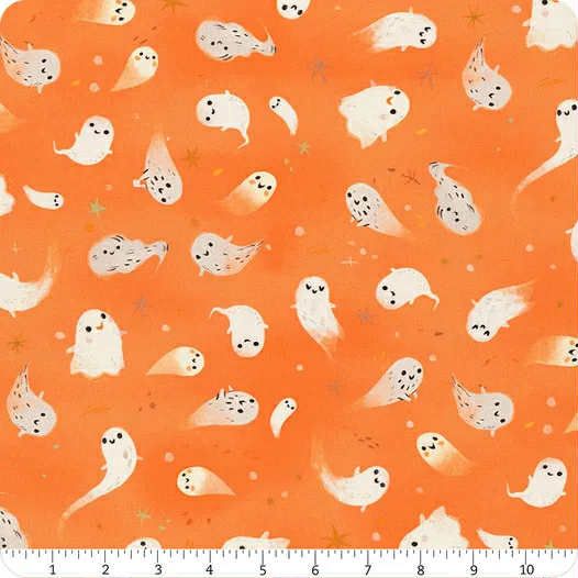 Pumpkin Pals - Ghosts - Pumpkin - 1/2m cut