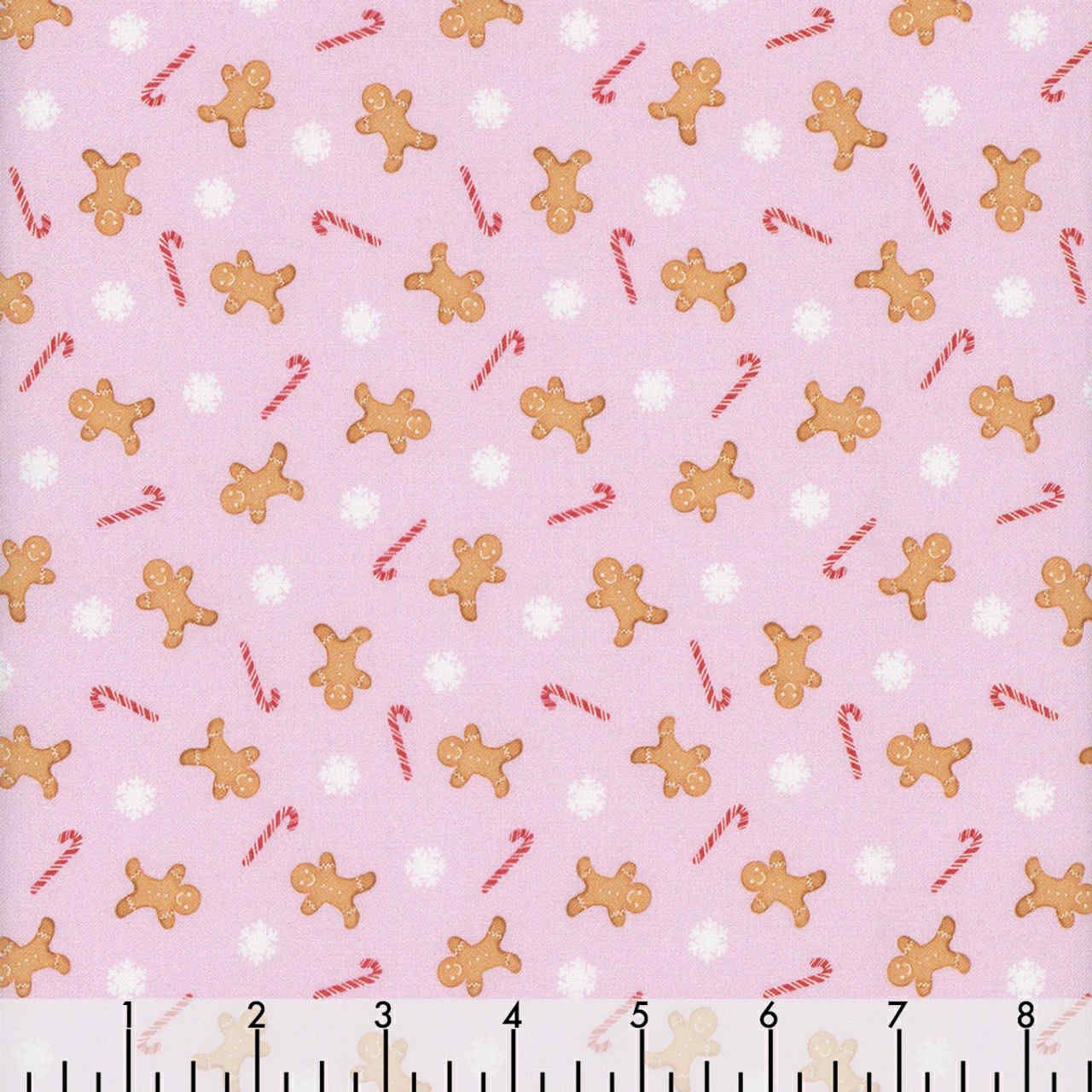 Gingerbread Dreams - Gingerbread and Candy Canes - 1/2m cut