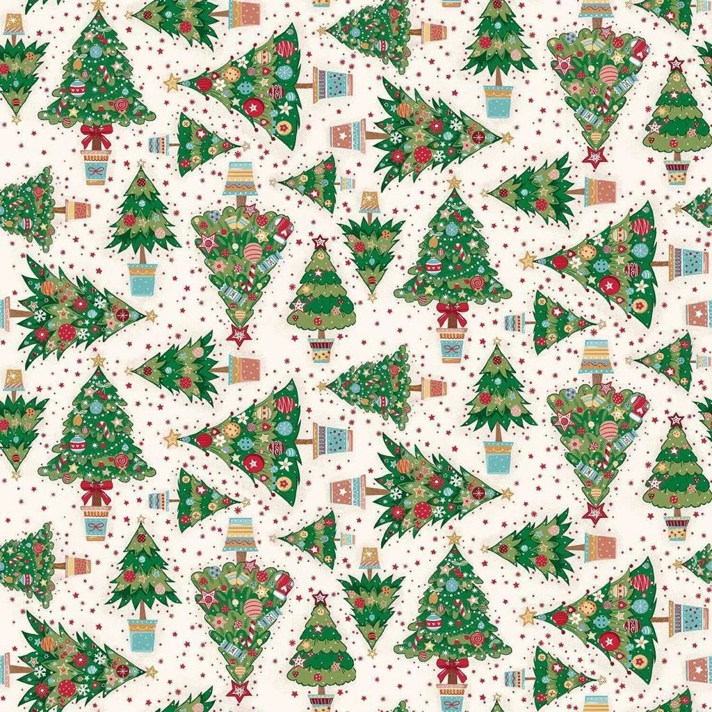 Christmas Wishes - Christmas Trees - 1/2m cut