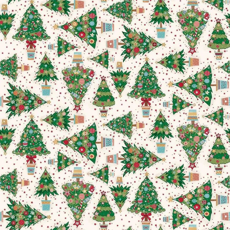 Christmas Wishes - Christmas Trees - 1/2m cut