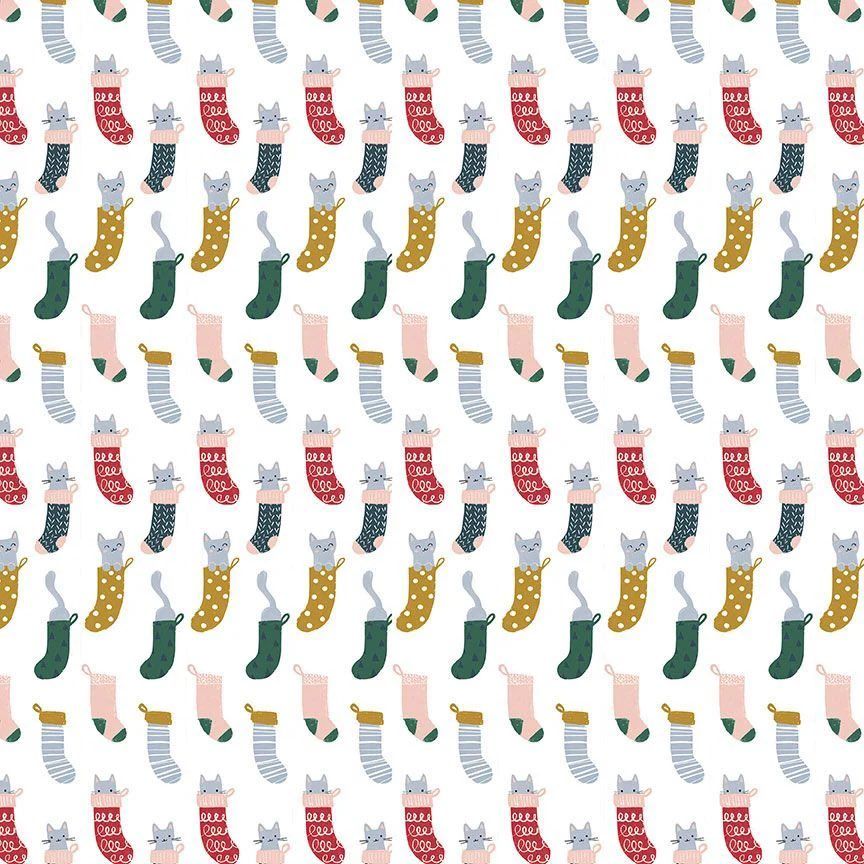Sweater Weather - Cats in Stockings - 1/2m cut