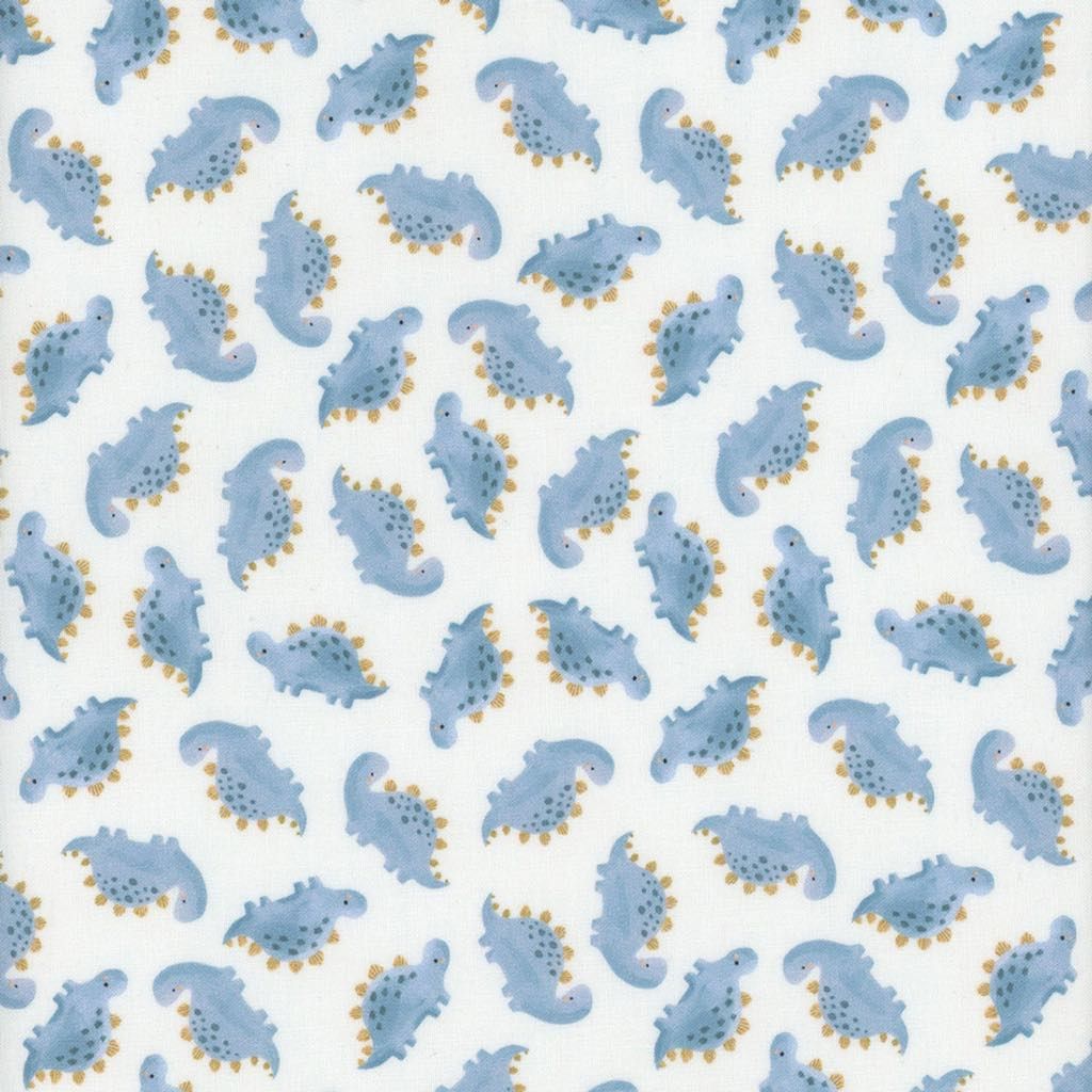 I Dig You - Stegosaurus - White - 1/2m cut