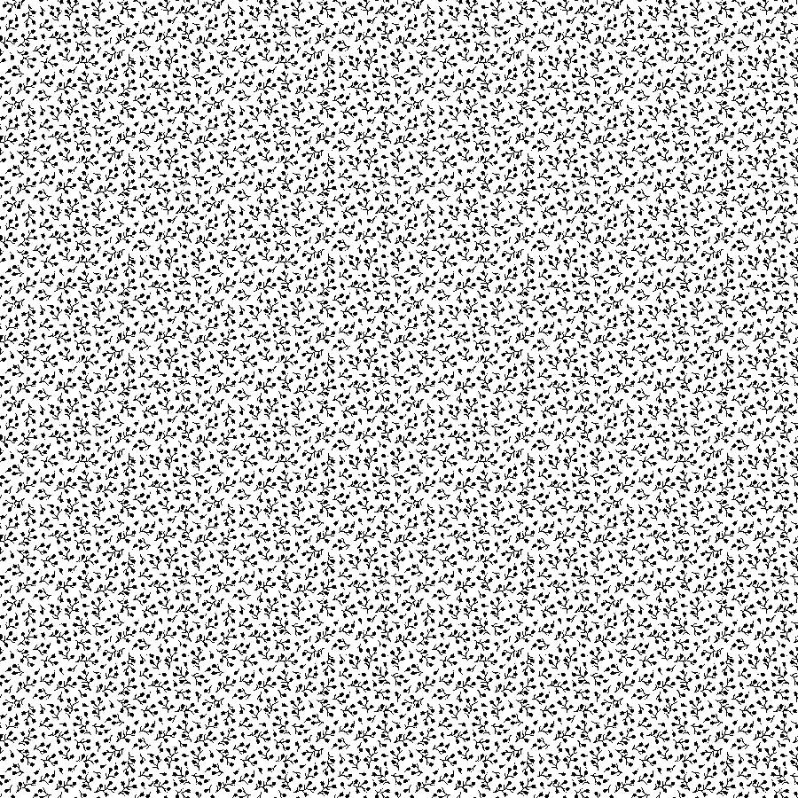 Basically Black and White - Baby&#39;s Breath - Black on White - 1/2m cuts