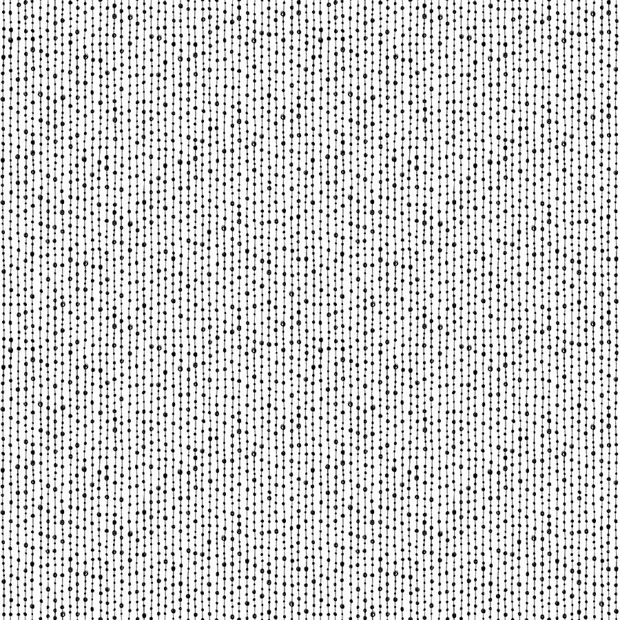 Basically Black and White - Beaded Stripe - Black on White - 1/2m cuts