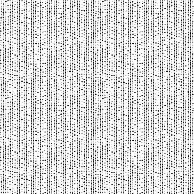 Basically Black and White - Beaded Stripe - Black on White - 1/2m cuts