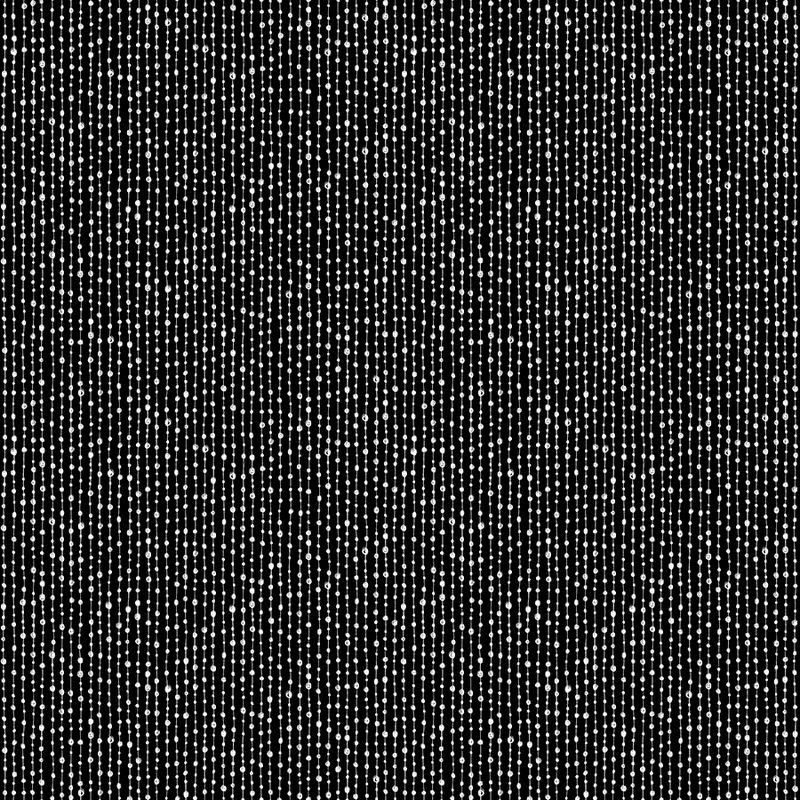 Basically Black and White - Beaded Stripe - White on Black - 1/2m cuts