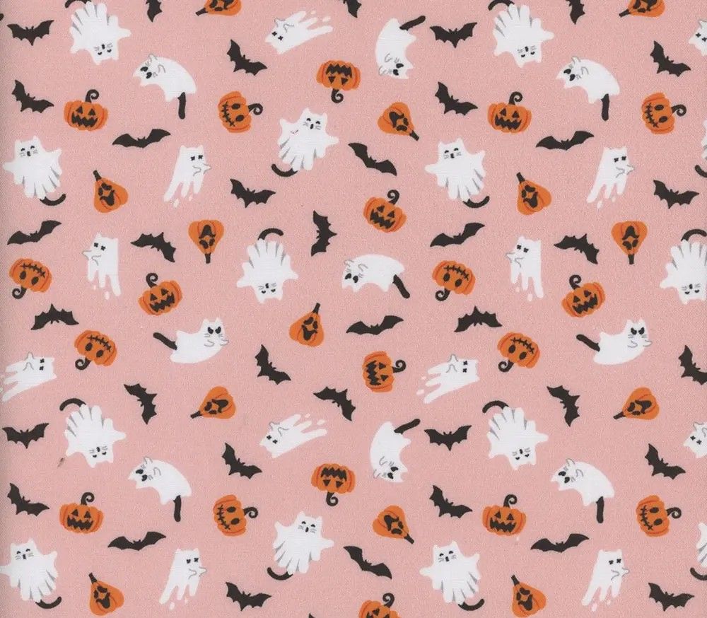 Trick or Treat - Ghost Kitties - 1/2m cut