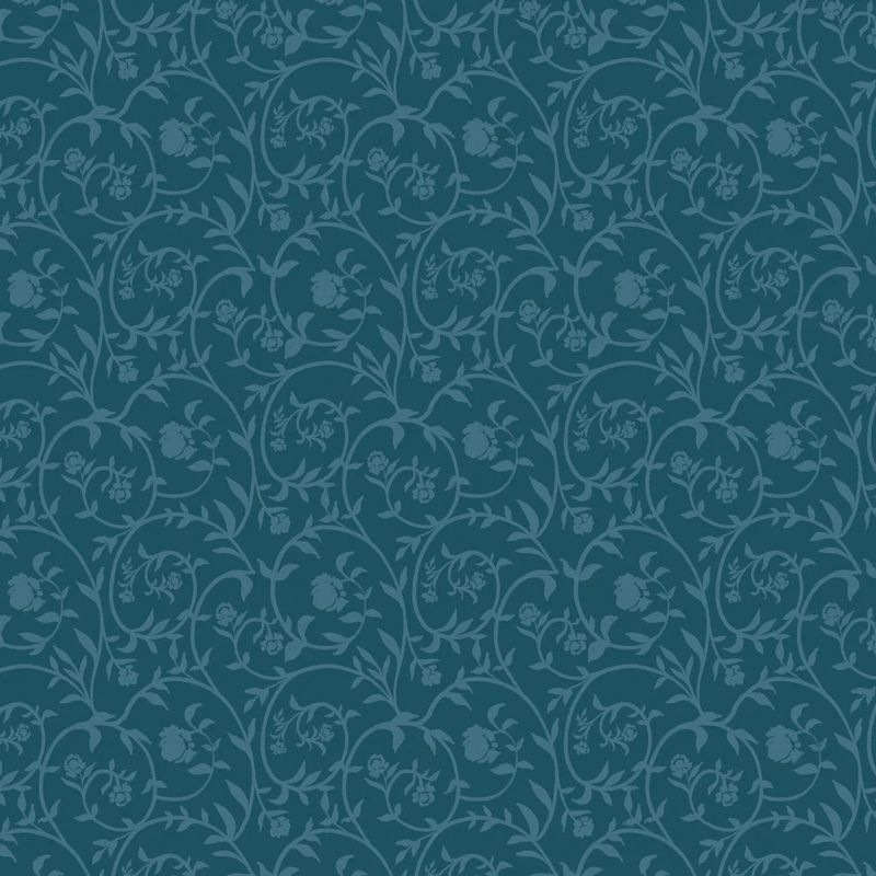 Dark Romance - Briars and Blossoms - Denim - 1/2m cut