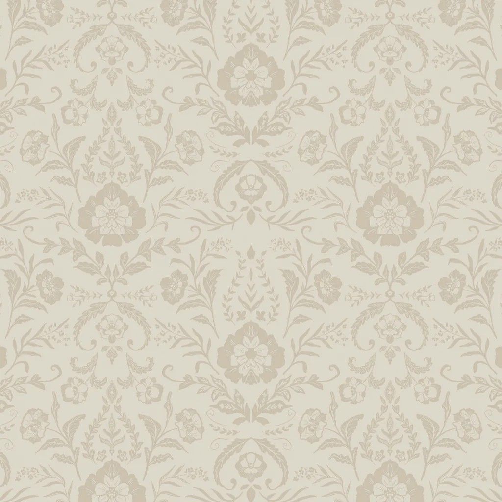 Dark Romance - Opulent Damask - Cream  - 1/2m cut