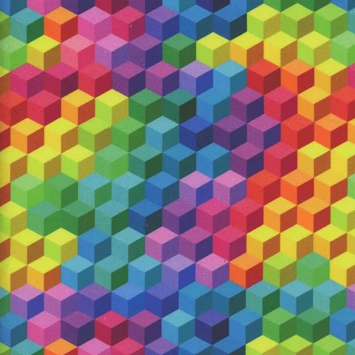 Rainbow Blocks - 1/2m cut