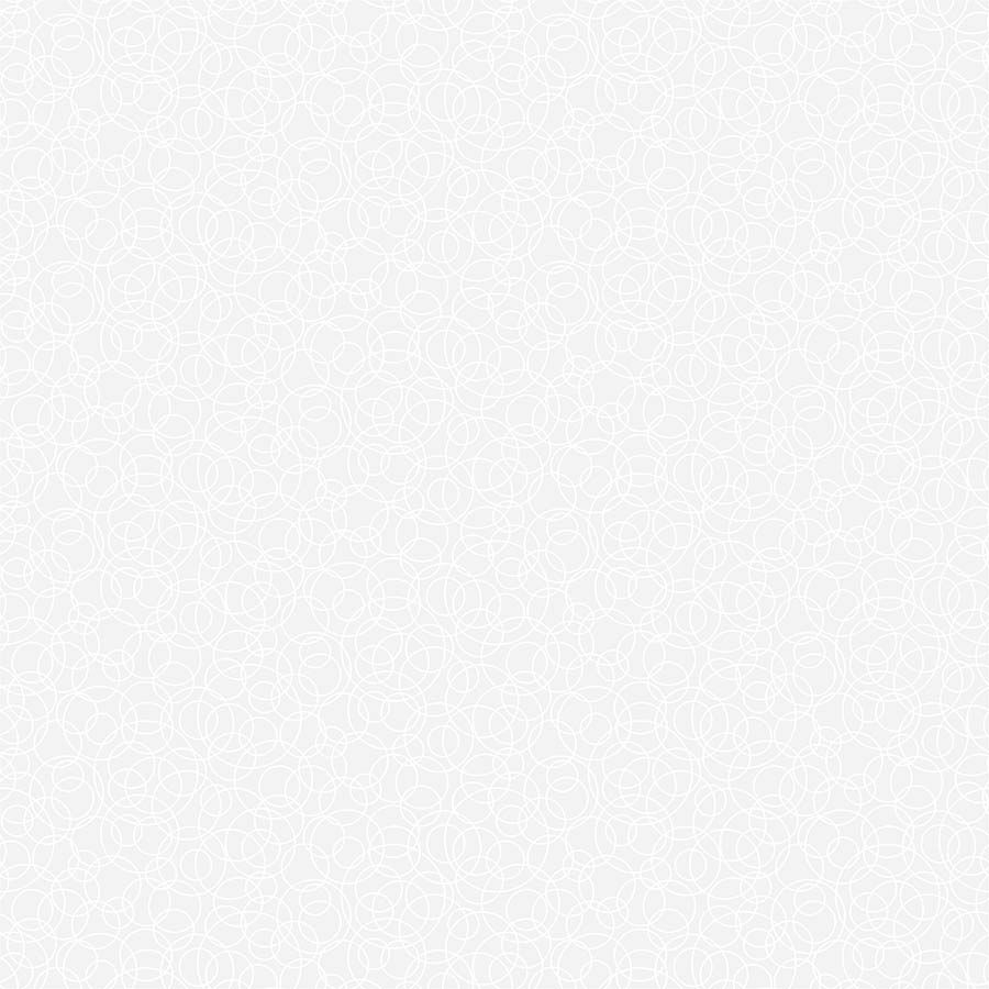 Basically Black and White - Tangled Circles - White on White - 1/2m cuts