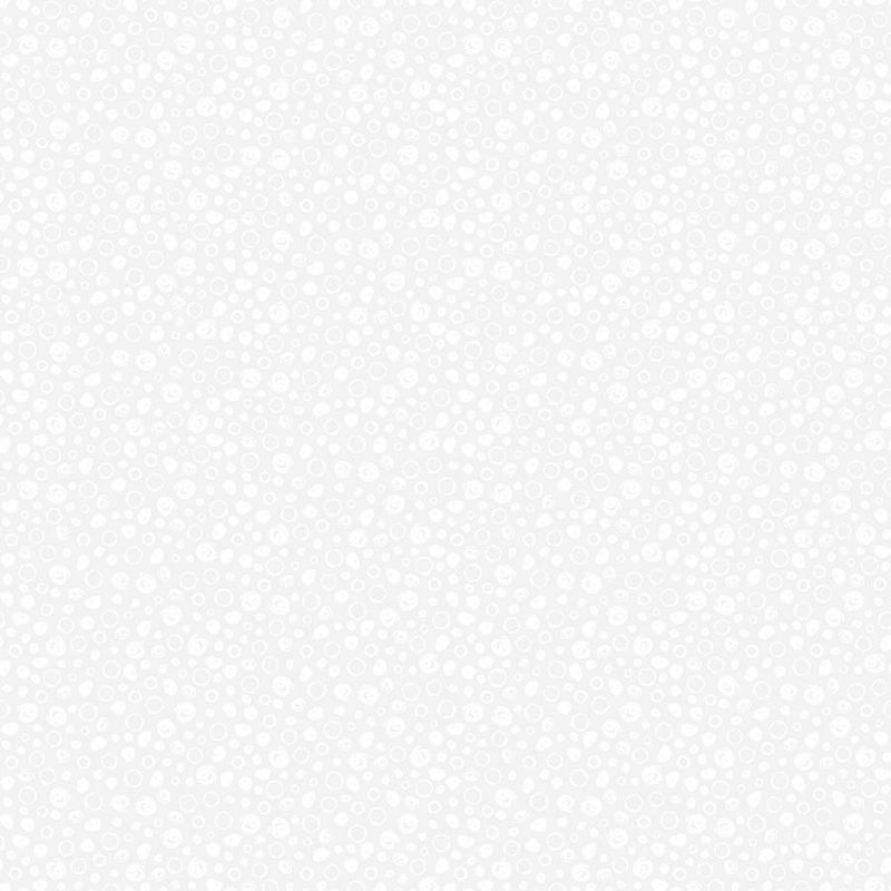 Basically Black and White - Scribble Spots - White on White - 1/2m cut