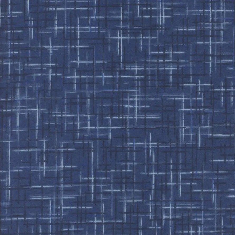 Flannel 108&quot; - Linen Looking - Navy - 1/2m cut