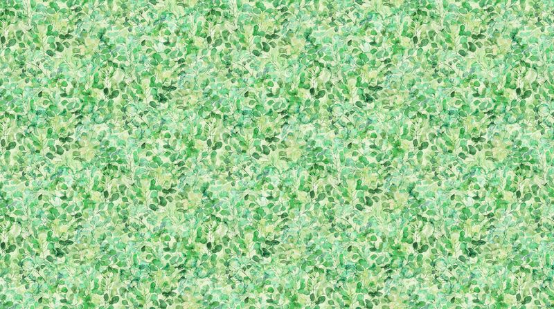 Veranda - Packed Leaves - Light Green - 1/2m cut