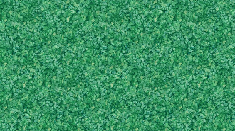 Veranda - Packed Leaves - Dark Green - 1/2m cut