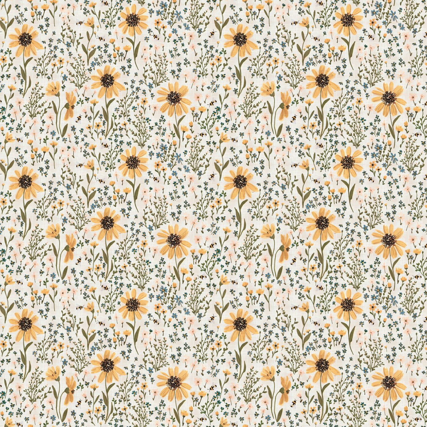 Humblebee - Field Florals - 1/2m cut