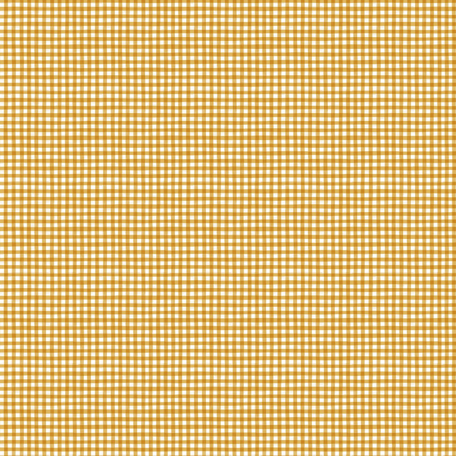 Humblebee - Gingham - Yellow - 1/2m cut