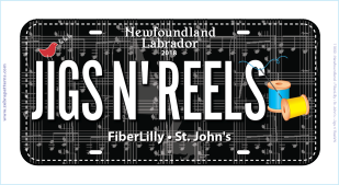 Fabric Licence Plate 2018 - Jiggs and Reels 1254