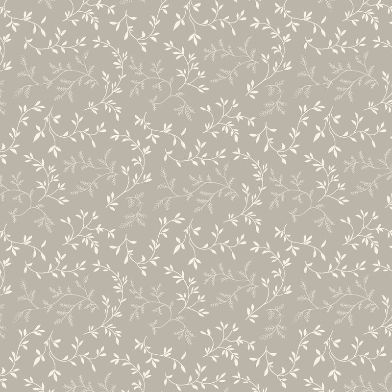 Blushing Blooms - Tossed Leaves - Taupe - 1/2m cut