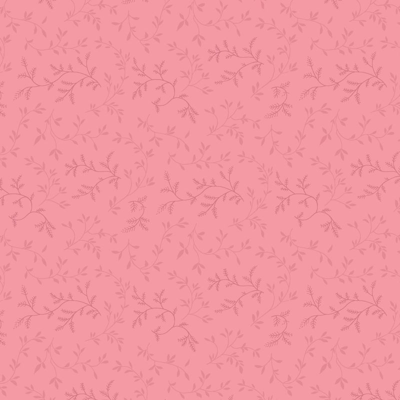 Blushing Blooms - Tossed Leaves - Pink - 1/2m cut