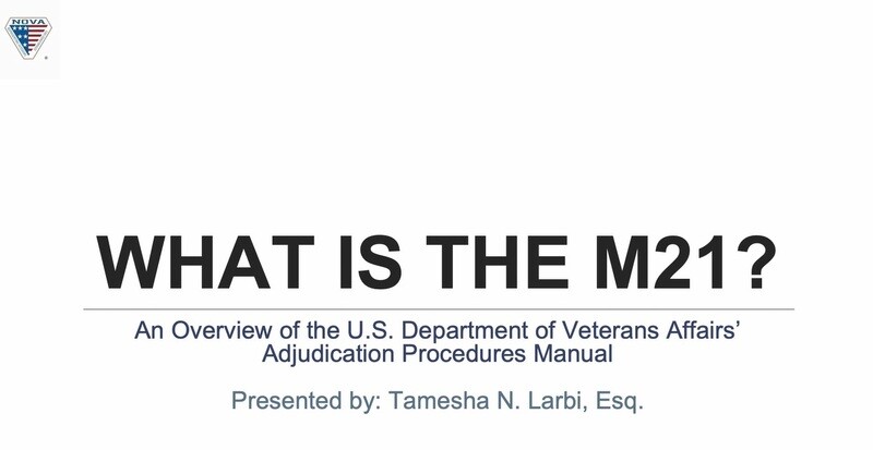 NOVA Webinar Series: Putting the M21-1 to Use for Veterans: How to Leverage VA’s Internal Guidance to Win More Cases at the Regional Office - Member Price