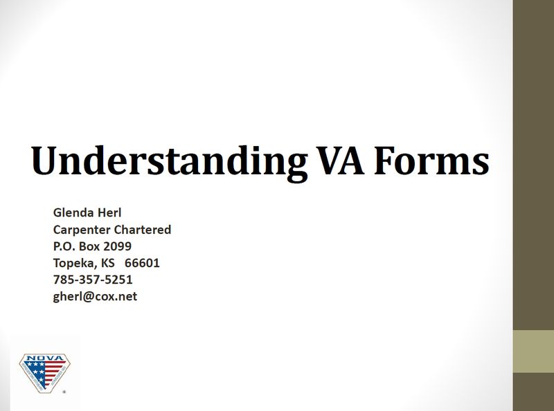 NOVA Paralegal/Staff Education Webinar Series - Session Four: Understanding VA Forms - Member Price