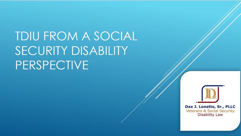 NOVA Webinar: TDIU From a Social Security Disability Perspective - Member Price