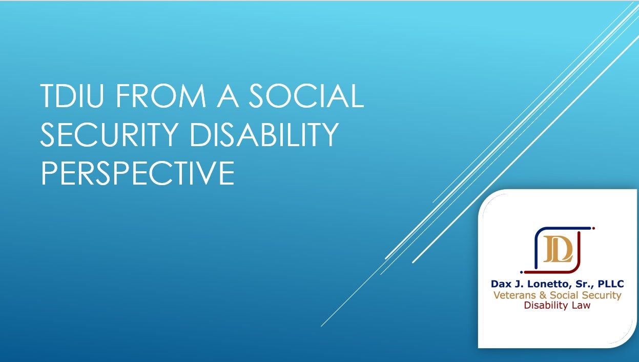 NOVA Webinar: TDIU From a Social Security Disability Perspective - NonMember Price