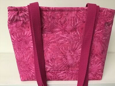 Perfect pink sunflower batik print, fushia pink straps