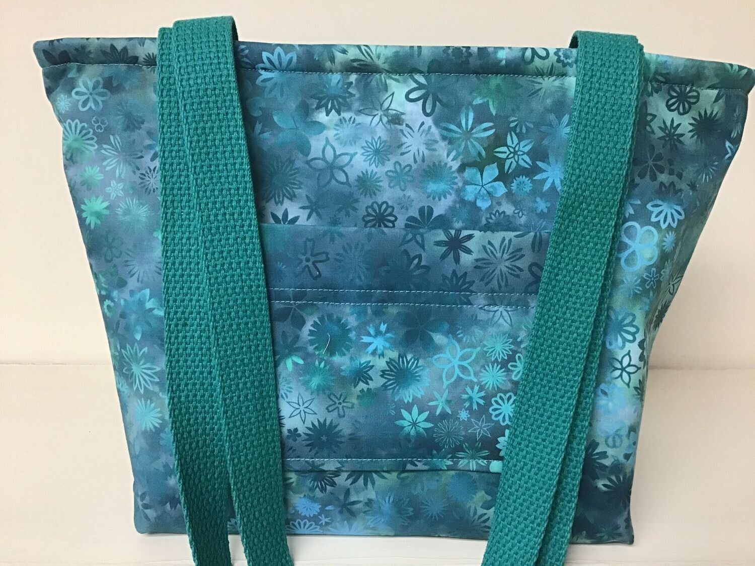 Teal floral print, teal straps